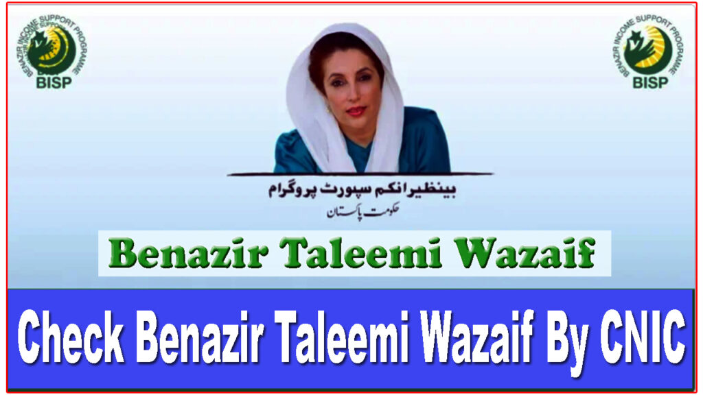 Benazir Taleemi Wazaif 2024 Check Online - BISP 8171