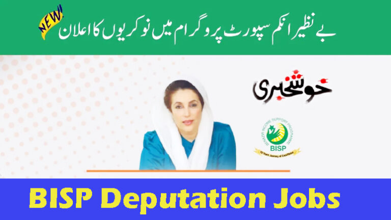 BISP Deputation Jobs 2024 Apply Online - bisp.gov.pk jobs