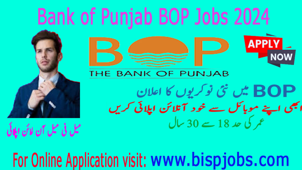 BOP Jobs 2024 - Bank of Punjab Careers | Apply Online