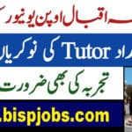 Aiou Tutor Jobs 2024 Online Registration - Aiou Tutorship