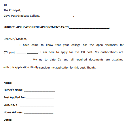 cti application form 1