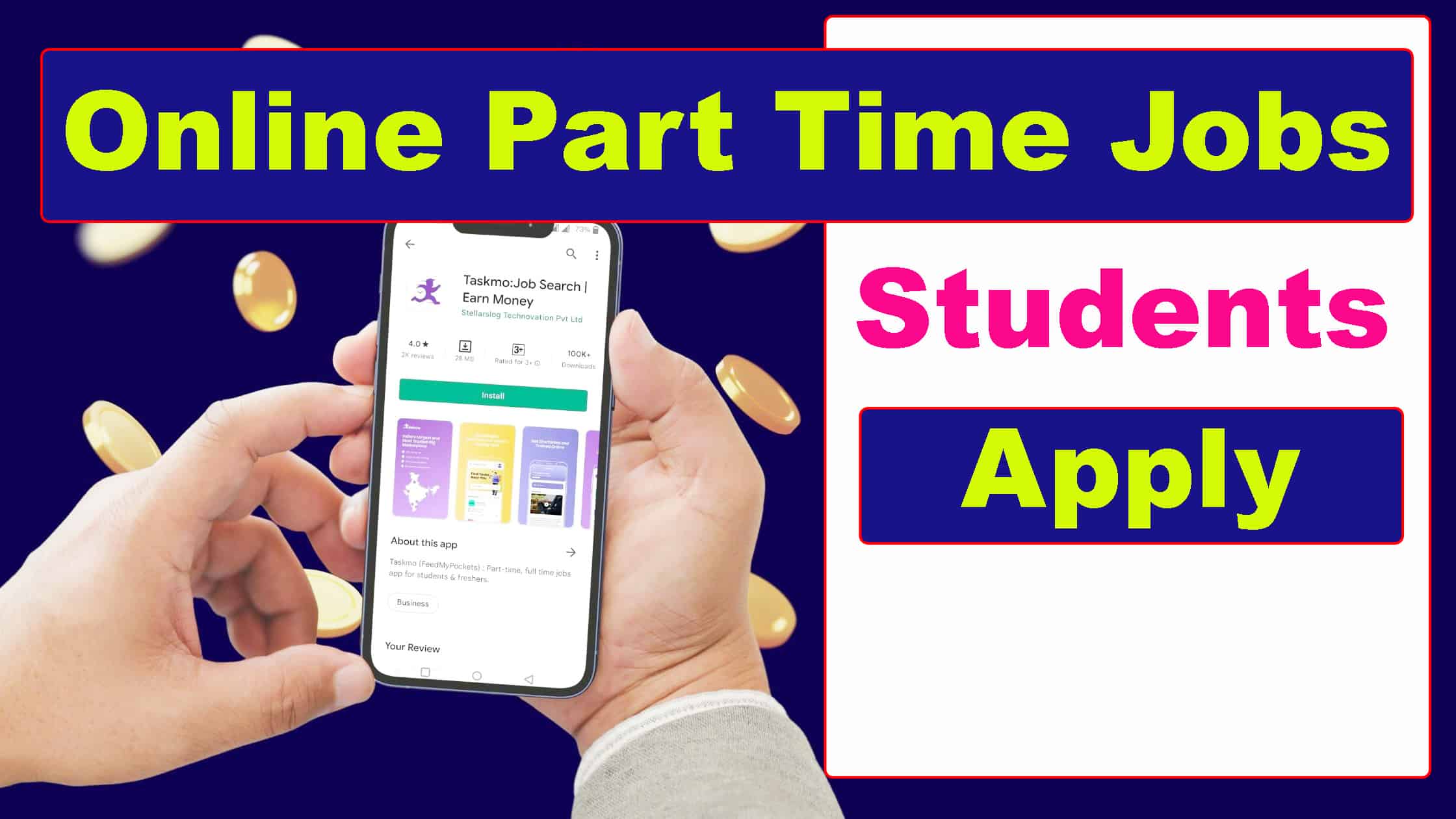 Online Part Time Jobs for Students in Mobile