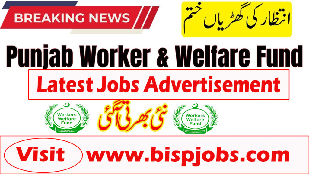 Punjab Workers Welfare Fund Jobs 2025